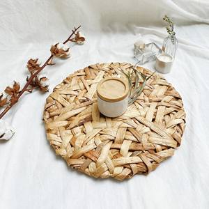 Decorative water hyacinth plate mat great quality eco friendly <b>placemat</b> table serving mats - Product Image 5