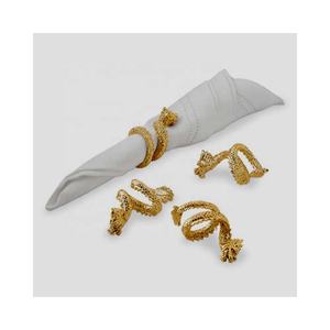 Decorative <b>Table</b> Napkin Ring For Wedding Banquet Party Dinner Occasions Premium quality Semi circle napkin ring for wedding - Product Image 3