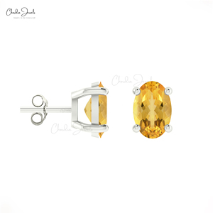 Novembre pierre de naissance 1.44 Ct naturel jaune Citrine boucles d'oreilles 14K or massif pierres précieuses bijoux fins fabricant fournisseur - Product Image 3