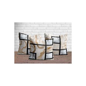 Juego de sábanas y fundas de almohada de mármol rayado moderno y elegante - Product Image 1