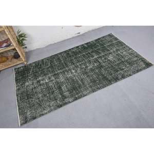 Tapis Patchwork en Polyester Laine Verte Classique Moderne 3.5 'X 6.3' Haute Qualité Grande Taille pour Salon Chambre à Coucher Latex Peluche - Product Image 2