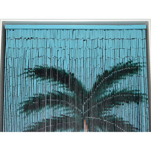 Rideau en perles de bambou DreamCraft à double motif palmier, produit artisanal en bois, origine Vietnam - Product Image 4