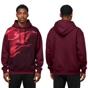 Sweat à capuche oversize imprimé évasé en coton épais, le plus vendu, tendance, fournisseur OEM ODM - Product Image 1