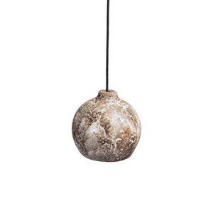 Lampe suspendue en terre cuite, style moderne farmhouse, pour la maison, blanc chaud, ampoule E12, petites et moyennes tailles - Product Image 1