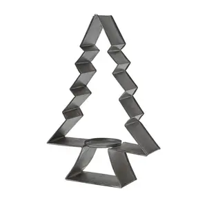 Tarro de vela galvanizado de alta calidad, tarro de vela galvanizado de corte de árbol de Navidad de Metal elegante para uso de decoración del hogar - Product Image 2