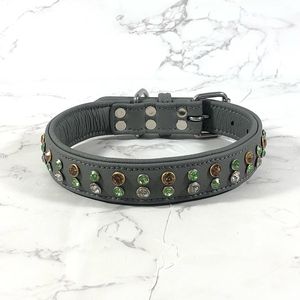 Collier pour chien en cuir véritable léger de haute qualité clous de cristaux Fancy Conchos Solid Rivet Direct Manufacturer Supplier - Product Image 4