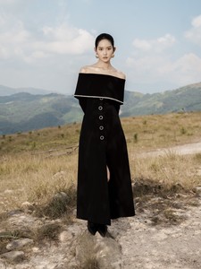 Haute qualité rayonne Spandex tissé tissu a-ligne Silhouette robe bon prix LAYLA robe à manches longues vêtements femmes robes femmes - Product Image 2