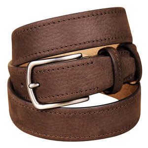 High Quality Custom Length <b>Genuine</b> <b>Leather</b> <b>Belt</b> with Casual Cowboy Style Slide Buckle Made of Steel Alloy Custom Design Logo - Product Image 5