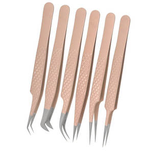 Pinzas para Pestañas de Acero Inoxidable con Logotipo Personalizado de Alta Calidad, Punta Puntiaguda para Uso en Salón de Belleza, Marca NOMZI, 10 Piezas al por Mayor - Product Image 3