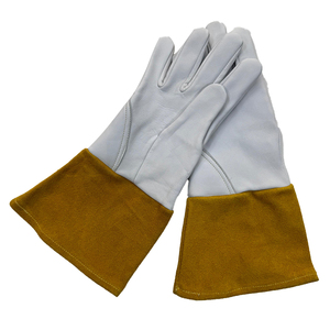 High Quality XL Size Tig Welding <b>Gloves</b> Leather <b>Long</b> Sleeve Mitts Heat Resistant for Safety Use OEM Cheap Price - Product Image 4