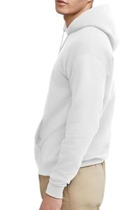 Sudadera con capucha de gran tamaño de Color blanco liso con logotipo personalizado, ropa de calle de invierno para hombre, ropa deportiva pesada con capucha transpirable - Product Image 3