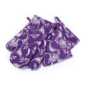 Recycled Cotton <b>Oven</b> Mitts with Silicone printed Pot Holders for Cooking Microwave Baking Home Food Protection for Restaurants - Product Image 6