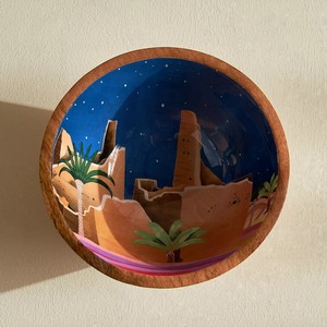 Plateaux de service de luxe modernes de qualité supérieure Bols décoratifs de couleur personnalisée pour les mariages et le Ramadan Émail pour bols en bois de manguier - Product Image 2