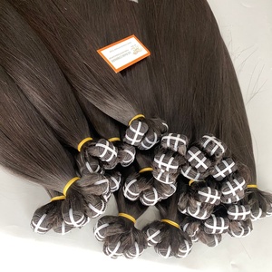 Extensions de cheveux humains naturels, cheveux vierges Remy non traités, qualité 12A, super double trame, lisses comme des baguettes - Product Image 5