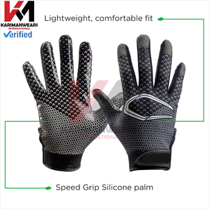 Nouveauté Gants de football américain personnalisés imprimés avec paume antidérapante et design respirant Gants de football américain - Product Image 3