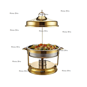 Plato de frotamiento de acero inoxidable de calidad Superior, último diseño, plato para servir alimentos de forma redonda para accesorios de Hotel - Product Image 1