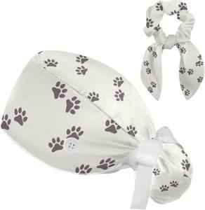 OEM de alta calidad con estampado floral personalizado gorra unisex con cordón a granel cantidad al por mayor precio médico profesional gorras de fregado - Product Image 3