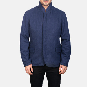 Veste Blazer en Laine 100% Personnalisée OEM avec Doublure Veste Bomber en Laine de Haute Qualité pour Hommes - Product Image 2