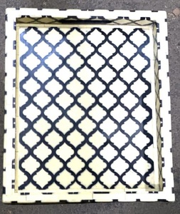 Plateau de service en bois à motifs modernes fait à la main, incrustation d'os, technique d'émail coloré, décoration de meubles, décoration de la maison, cadeau de mariage - Product Image 3
