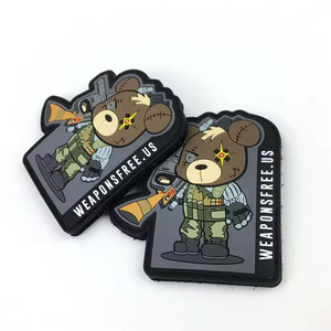 แผ่นผ้าปัก3D สีทึบแผ่นแปะโลโก้ยางทำจากโรงงานแผ่นปะเพื่อซักได้คุณสมบัติในการพิมพ์ - Product Image 3