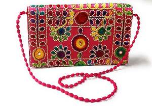 Minibolso de algodón de diseñador con bordado Rajasthani para mujer, bandolera de moda con cierre magnético - Product Image 2