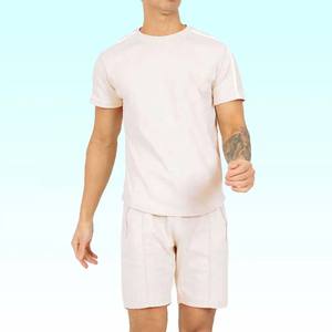 กางเกงขาสั้นกีฬาผู้ชายไซส์ใหญ่ ผ้าสแปนเด็กซ์/โพลีเอสเตอร์ ระบายอากาศได้ดี เอวยางยืด มีเชือกผูก กระเป๋าข้าง ลายเรียบ - Product Image 2