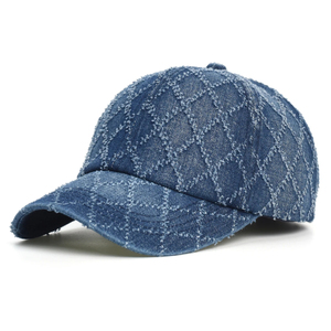 Adjustable Vintage Denim <b>Baseball</b> <b>Cap</b> <b>Men</b> Women's Fashionable Trucker Style Low Profile 6 Panels with Curved Brim Cotton Fabric - Product Image 5