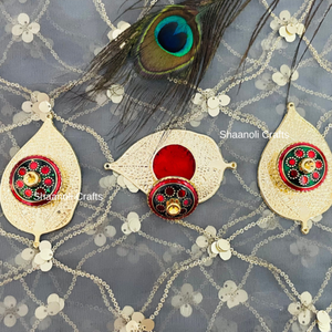 Kumkum design en laiton plaqué or, plateau Chawal Paan, magnifique plateau design pour mariage, Sangeet, Haldi et festivals - Product Image 6