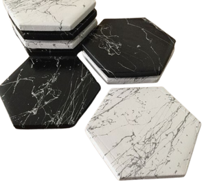 Wine Coaster For Kitchen & Tabletop Modern Design <b>Square</b> <b>Marble</b> Coasters Look Tea <b>Coffee</b> <b>Table</b> Decoration & Accessories - Product Image 3