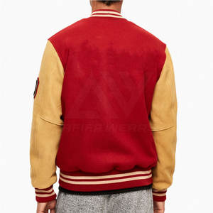 Veste d'université surdimensionnée 100% coton pour homme avec col montant Design Letterman élégant Matériau confortable et durable - Product Image 2