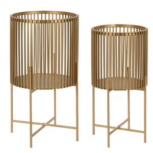 Maceta de metal de lujo con soporte interior para el hogar, balcón, vestíbulo, gran acento de oficina al mejor precio de la India - Product Image 4