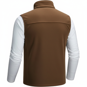 เสื้อกั๊กผู้ชายแบบลำลองสำหรับฤดูใบไม้ร่วง ผ้าฟลีซสองด้าน ระบายอากาศได้ดี อุ่นสบาย น้ำหนักเบา มีซิปและกระเป๋า เหมาะสำหรับการเดินป่าและตีกอล์ฟ - Product Image 5