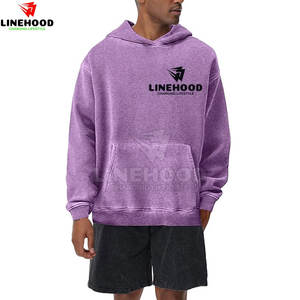 เสื้อฮู้ดผ้าฝ้าย100% แอซิดสำหรับผู้ชายเสื้อผ้าพื้นฐานสำหรับฤดูหนาว - Product Image 1