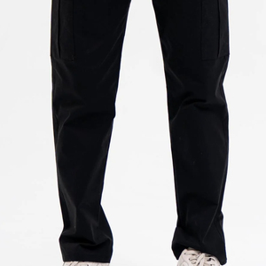 Pantalones Cargo de corte recto para hombre de alta calidad 100% algodón Color Negro estilo informal ligero fabricante directo al por mayor - Product Image 3