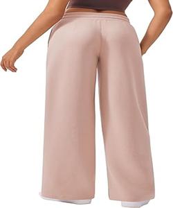 Pantalons amples d'été pour femmes, cordon élastique, fermeture à cordon, léger, classique, devant plat, décontracté, couleur personnalisée, haute qualité - Product Image 6