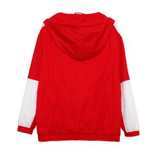 Veste coupe-vent pour femmes grandes tailles, pull-over, poche avant, doublure en maille respirante, nylon, capuche, imperméable, broderie - Product Image 2