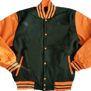 Custom Logo High Quality Custom Baseball Letterman <b>Jacket</b> for Men Winter Embroidery Leather Sleeves Unisex <b>Slim</b> <b>Fit</b> 2025 - Product Image 1