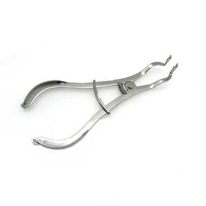 Instruments dentaires, pinces à barrage en caoutchouc, pince ivoire, forceps manuel léger, 17 cm, acier inoxydable, approuvé CE, réutilisable, écologique - Product Image 3
