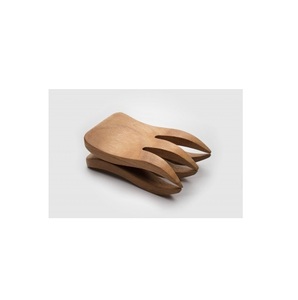 Ensalada de madera Manos Servidor Garras artesanía Manos Ensalada Servidor Juego de 2 piezas Ensalada de madera Cuchara de mano - Product Image 2
