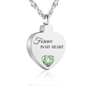 White Cremation Urn <b>Necklace</b> <b>for</b> <b>Ashes</b> Keepsake Birthstone Jewelry Heart <b>Ashes</b> <b>Necklace</b> <b>for</b> Women Stainless Steel Custom Size - Product Image 5