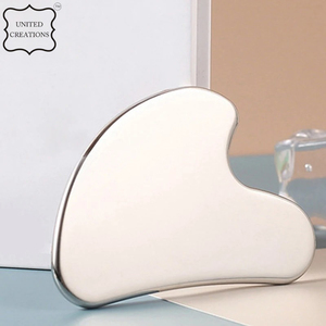 Custom Logo Stainless Steel Gua Sha Face <b>Massage</b> Tool Skin Facial <b>Roller</b> Scraping Guasha Professional Scraping Tool - Product Image 5