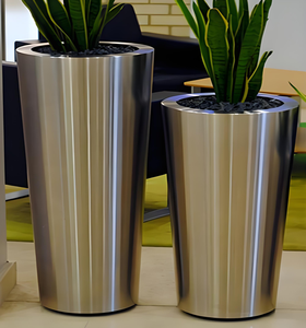 Macetero Metálico Alto para Sala de Estar, Hogar, Hotel, Oficina, Decoración de Interiores, Diseño Moderno y Minimalista, Estilo Contemporáneo XL - Product Image 6