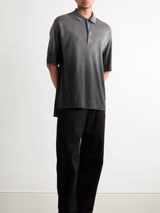 Top vente hommes pour Polo T-Shirt sur mesure 100% coton solide couleur noire matériau écologique - Product Image 2