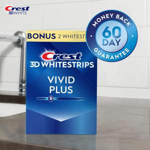 Crest 3D Whitestrips Vivid Plus, Kit de Tiras Blanqueadoras de Dientes, 10 Tratamientos + 2 Tratamientos Adicionales (Cada Tratamiento con 1 Tira Superior/1 Tira Inferior) - Product Image 5