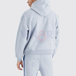 Ensemble de survêtement en molleton à capuche imprimé personnalisé, délavé à l'acide, 2 pièces, pantalon de survêtement évasé vintage délavé au soleil, pull pour homme - Product Image 4