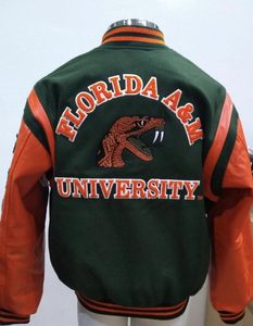 Floride A & M University Famu Varsity Veste Hommes Femmes Vintage Laine Soie Brodé Lettermen Veste Bouton Décoration Hiver - Product Image 2