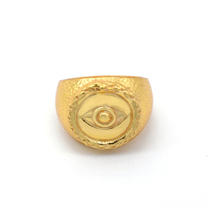 Anillos de boda de moda de ojo del diablo de viento Retro para hombres al por mayor de moda chapados en oro certificados para fiestas de compromiso - Product Image 1
