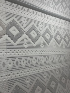 พรมปูพื้นสำหรับร้านเสริมสวยเทคโนโลยีที่ทันสมัยเราผลิตผลิตล่าสุดพรมปูพื้นที่ทำด้วยมือทำจากโพลีเอสเตอร์เนื้อนุ่มสีทองดวงจันทร์มีหมายเลขรุ่นโลโก้กลางแจ้ง - Product Image 3