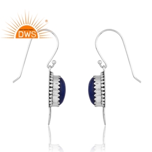 Pendiente colgante de piedras preciosas de lapislázuli Natural de Plata de Ley 925, joyería personalizada para mujer, regalo para ella - Product Image 4