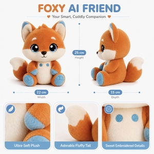 ของเล่นหุ่นยนต์พูดได้ XDT แบรนด์ AI Smart Interactive ผลิตจากผ้าพลัฌโพลีเอสเตอร์ ควบคุมด้วยเสียง สำหรับเด็ก ของขวัญคริสต์มาส ขายส่ง - Product Image 3